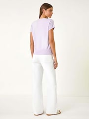 Roman Leaf Floral Hotfix T-Shirt - Bild 3 von 5