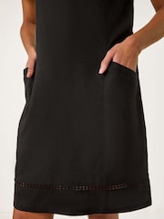 Roman Black Mix Button Shift Dress - Image 5 of 5