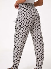 Roman Black Abstract Tie Pocket Trousers - Image 3 of 5