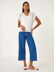 Blusa Roman de Malha com Pérolas Falsas 2 - Imagem 2 de 5