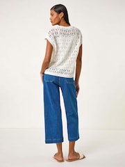 Blusa Roman de Malha com Pérolas Falsas 2 - Imagem 3 de 5