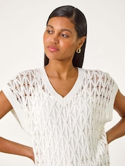Blusa Roman de Malha com Pérolas Falsas 2 - Imagem 4 de 5