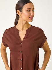 Roman Brown Mix Shift Dress - Image 1 of 5