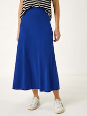 Roman Blue A-Line Pull On Stretch Skirt - Image 2 of 5