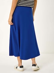 Roman Blue A-Line Pull On Stretch Skirt - Image 3 of 5