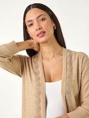Roman Natural Sparkle Hotfix Knit Shrug - Image 1 of 5