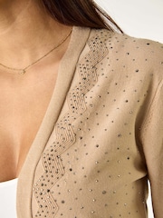 Roman Natural Sparkle Hotfix Knit Shrug - Image 5 of 5