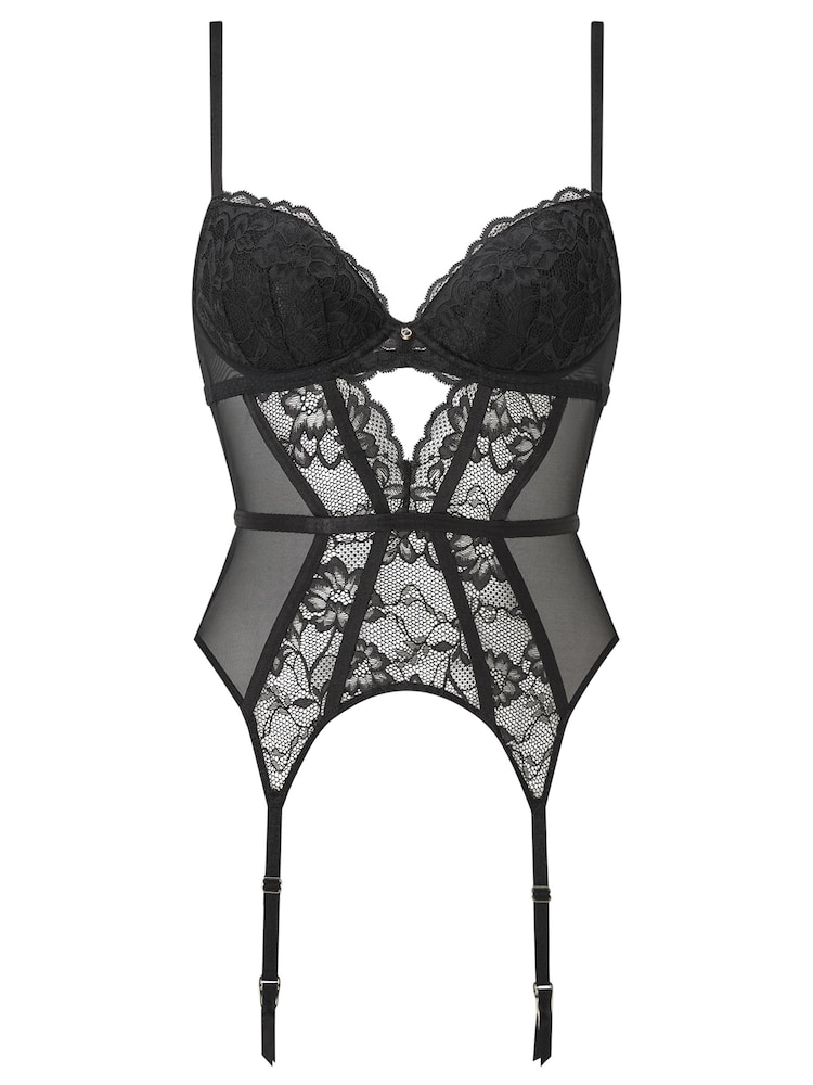 Ann Summers Black Sexy Lace Padded Basque - Image 5 of 5