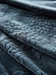 Navy Embossed Velvet Draped Midi Skirt - Image 3 of 3