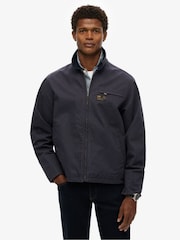 Superdry Blue Corduroy Collar Ranch Jacket - Image 1 of 6