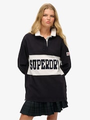 Superdry Oversized Athletic Essentials Rugby 100% Cotton Top - Image 5 of 9