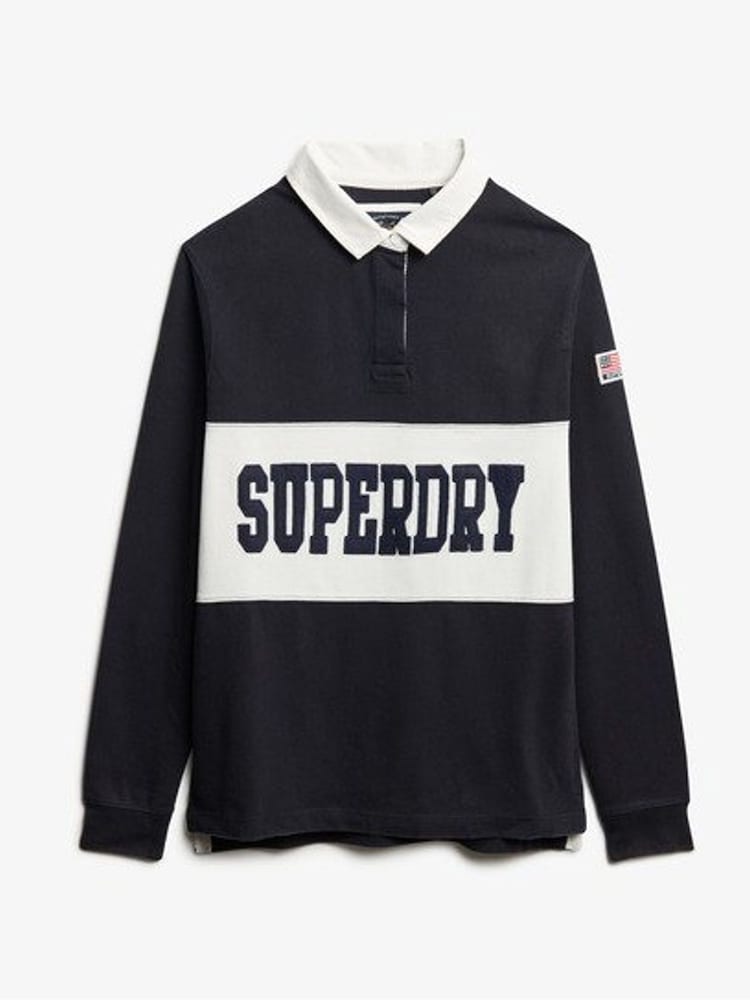 Superdry Oversized Athletic Essentials Rugby 100% Cotton Top - Image 9 of 9