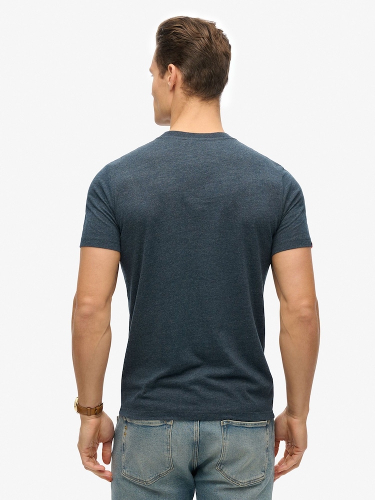 Superdry Blue Japan Stripe Relaxed 100% Cotton T-Shirt - Image 2 of 5