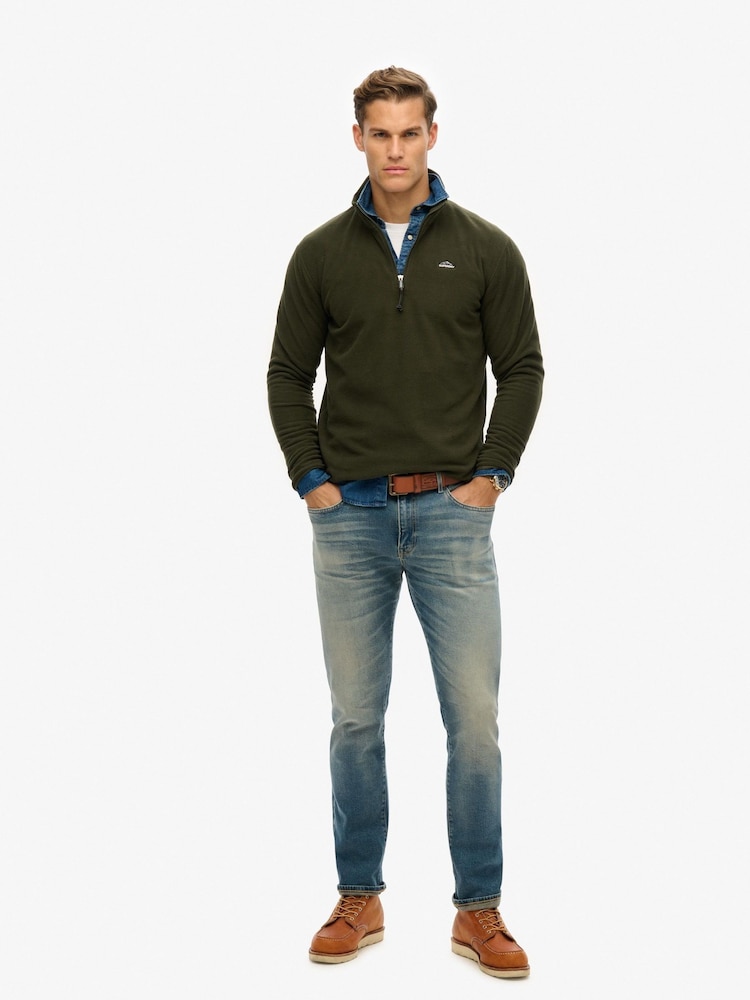 Superdry Green Polar Half Zip Fleece - Image 1 of 2