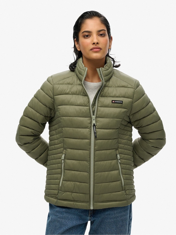 Superdry Green Fuji Lite Padded Jacket - Image 1 of 6 Superdry Green Fuji Lite Padded Jacket - Image 1 of 6