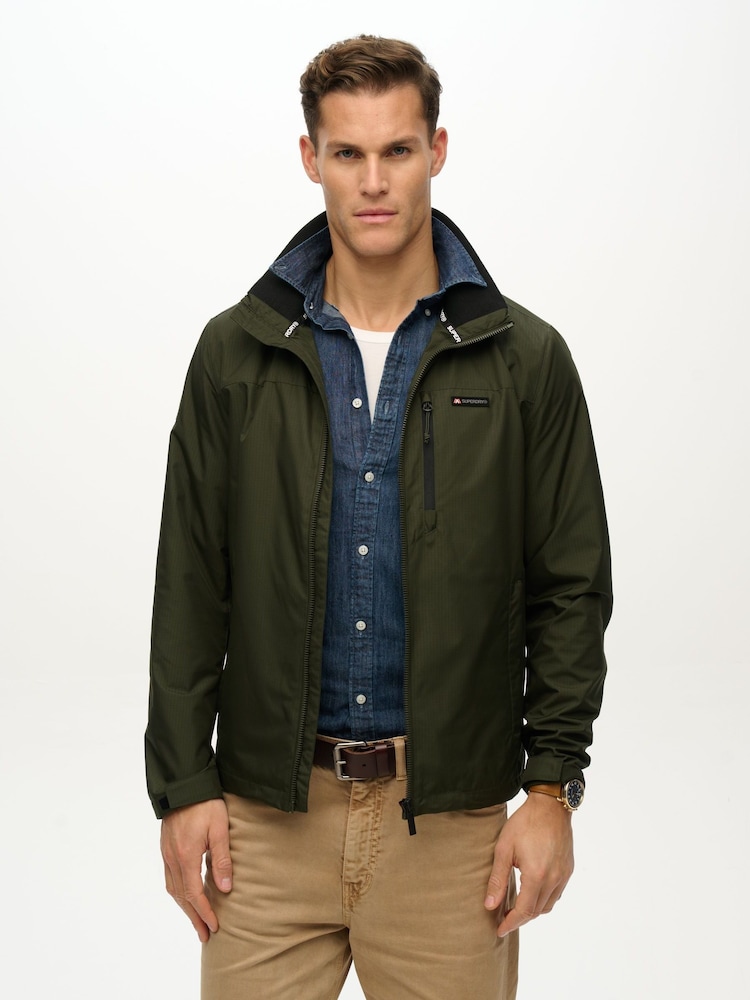 Superdry Green Non Hood Logo Windbreaker Jacket - Image 1 of 5