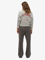 Superdry Blue Athletic Tonal Embroidered Wide Leg Joggers - Image 2 of 7