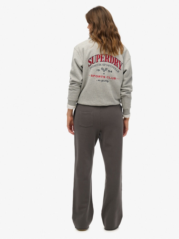 Superdry Blue Athletic Tonal Embroidered Wide Leg Joggers - Image 2 of 7