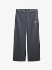 Серый - Superdry Athletic Essentials Wide Leg 100% Cotton Joggers - Изображение 6 из 7