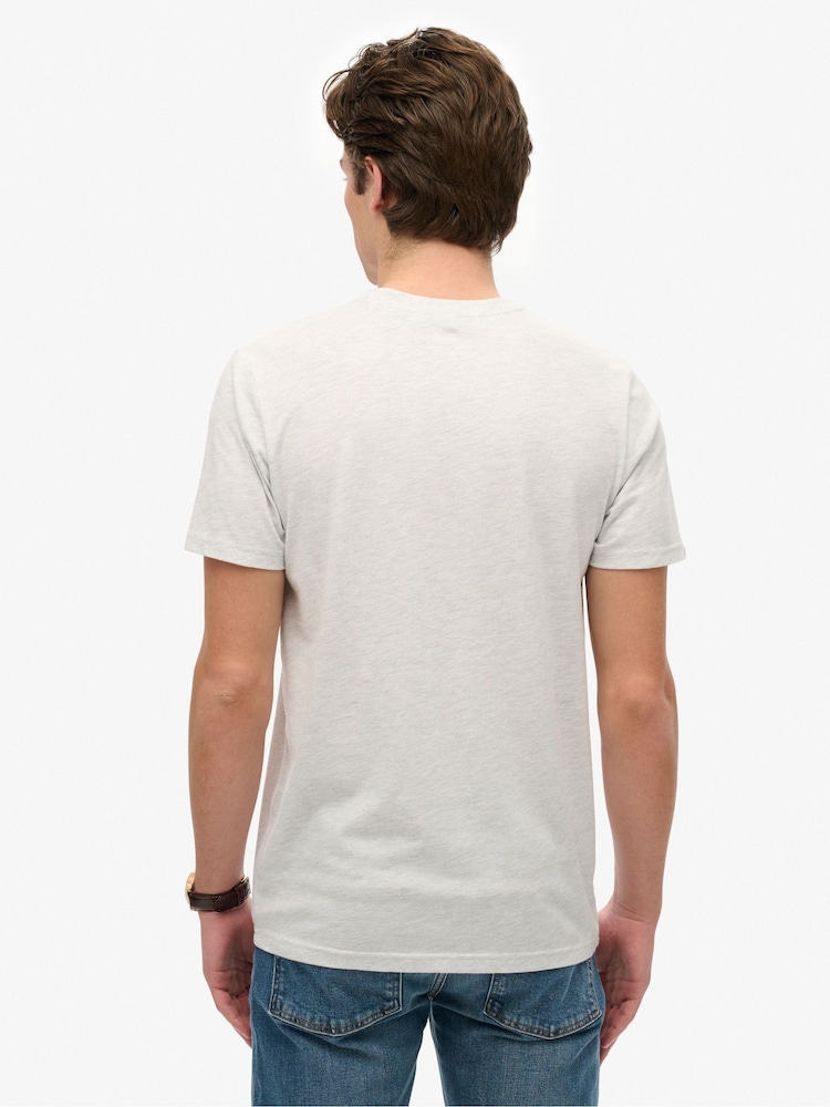 Superdry Grey Japan Stripe Relaxed T-Shirt - Image 2 of 9