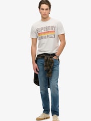 Superdry Grey Japan Stripe Relaxed T-Shirt - Image 7 of 9