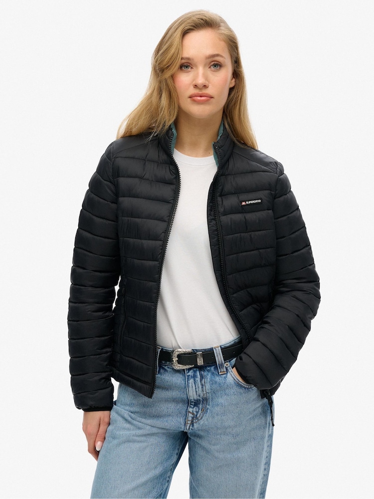 Superdry Black Fuji Lite Padded Jacket - Image 2 of 7