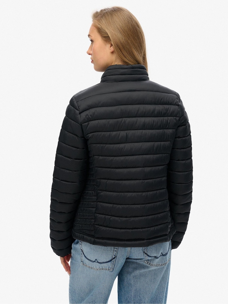 Superdry Black Fuji Lite Padded Jacket - Image 3 of 7