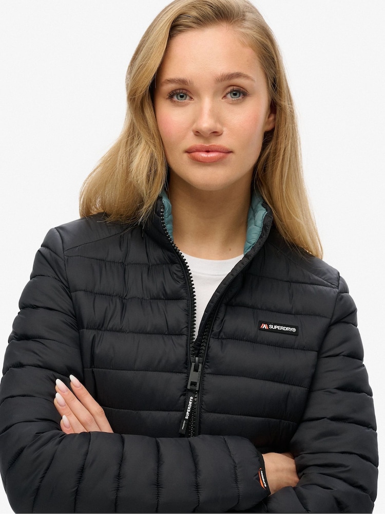 Superdry Black Fuji Lite Padded Jacket - Image 5 of 7