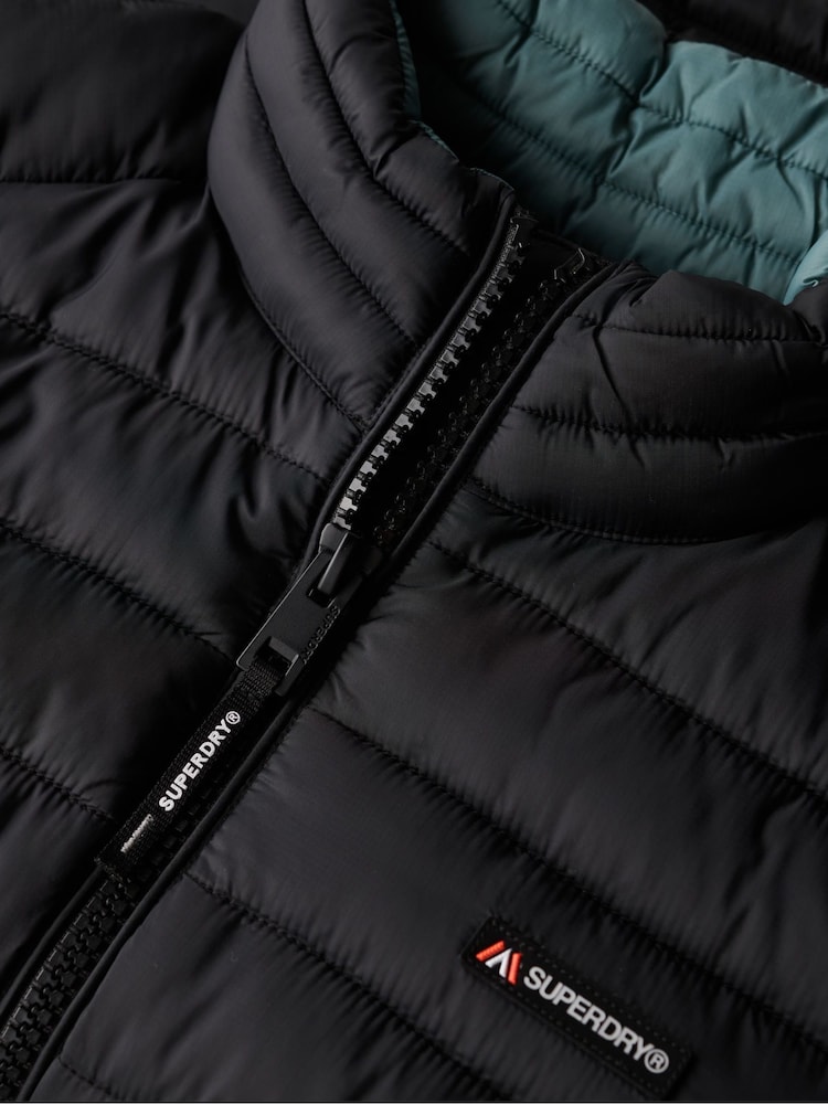 Superdry Black Fuji Lite Padded Jacket - Image 7 of 7