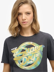 Superdry Grey 100% Cotton Rock Band Relaxed T-Shirt - Image 4 of 6