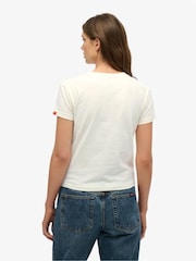 Superdry White Venue Outdoors Fitted 100% Cotton T-Shirt - Image 2 of 4