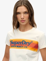 Superdry White Venue Outdoors Fitted 100% Cotton T-Shirt - Image 3 of 4