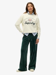 Superdry Green Country Club Velour Joggers - Image 1 of 6