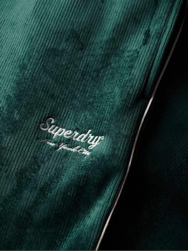 Superdry Green Country Club Velour Joggers - Image 6 of 6