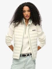 Superdry Cream Fuji Lite Padded Gilet - Image 1 of 7