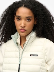 Superdry Cream Fuji Lite Padded Gilet - Image 4 of 7
