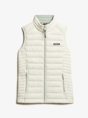 Superdry Cream Fuji Lite Padded Gilet - Image 6 of 7