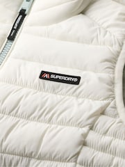 Superdry Cream Fuji Lite Padded Gilet - Image 7 of 7