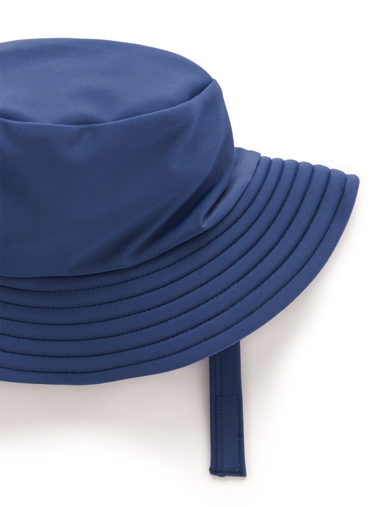 Purebaby Dark Blue Broad Brim Swim Hat - Image 2 of 2