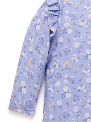 Purebaby Blue Floral Long Sleeve Swim Rashie - Image 3 of 5