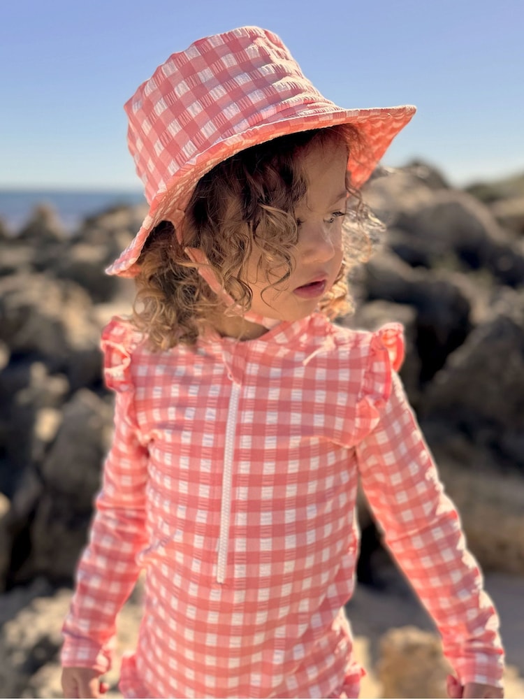 Purebaby Orange Broad Brim Swim Hat - Image 1 of 2