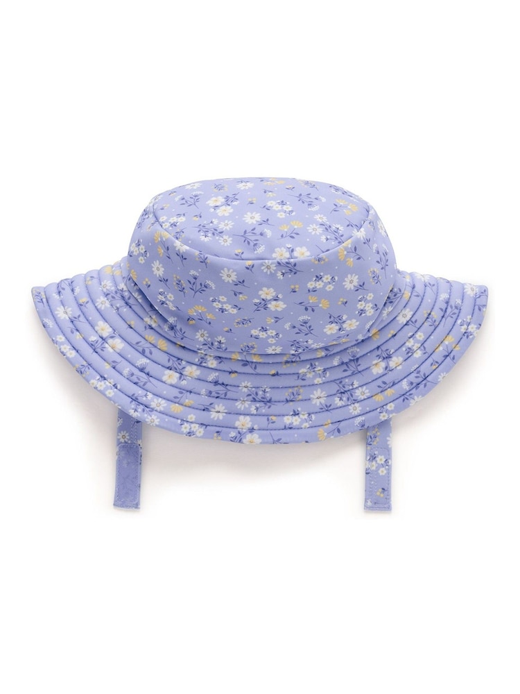 Purebaby Blue Dark Broad Brim Swim Hat - Image 1 of 3