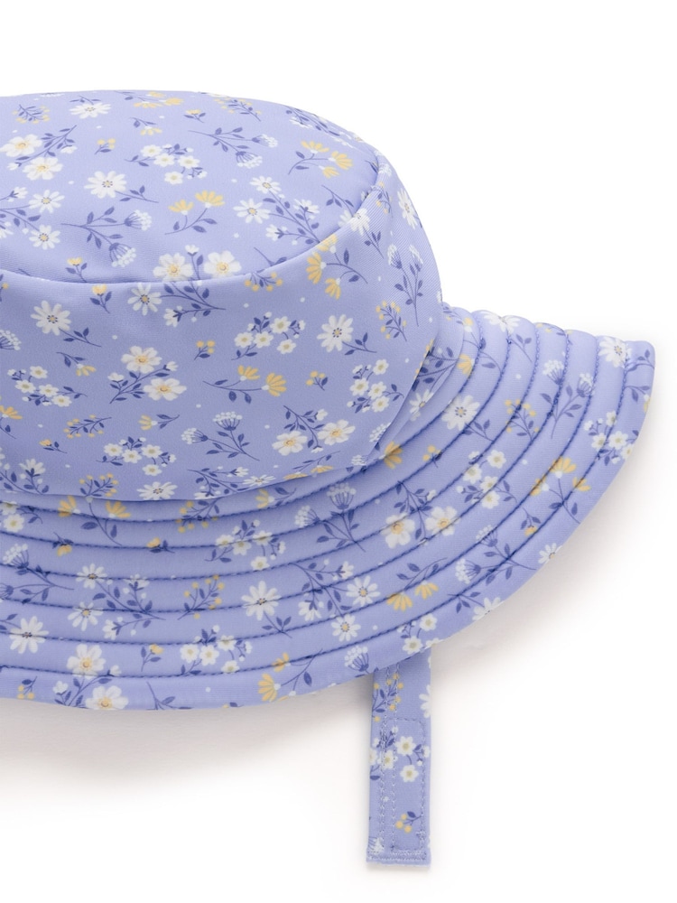 Purebaby Blue Dark Broad Brim Swim Hat - Image 2 of 3