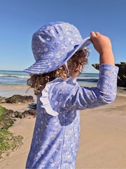 Purebaby Blue Dark Broad Brim Swim Hat - Image 3 of 3