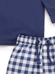 Purebaby Blue Marine Board Short & RashieShort Sets - Image 3 of 4