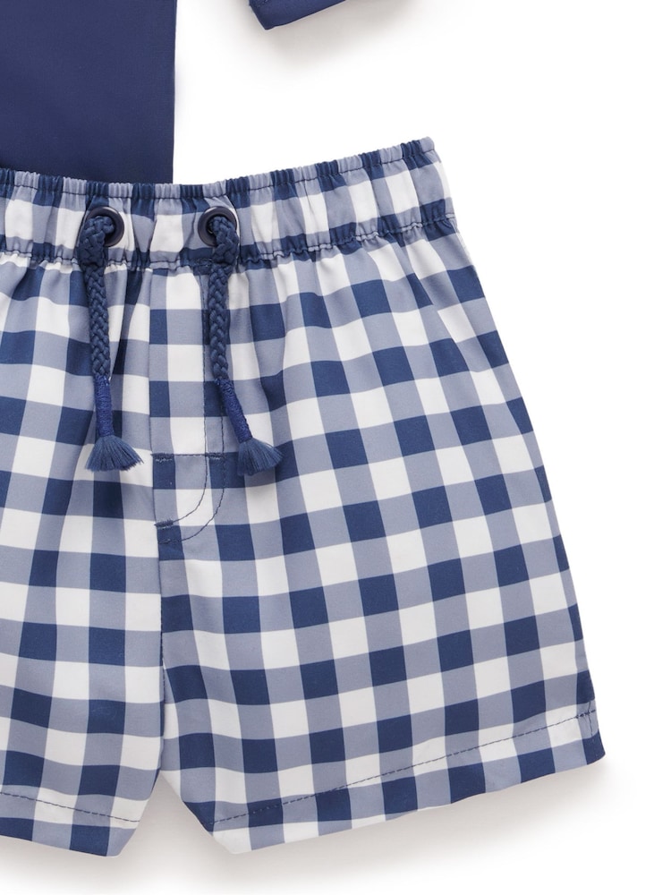 Purebaby Blue Marine Board Short & RashieShort Sets - Image 4 of 4