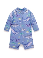Purebaby Light Blue Submarine Long Sleeve Swim Sunsuit - Image 2 of 5