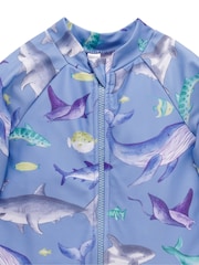 Purebaby Light Blue Submarine Long Sleeve Swim Sunsuit - Image 3 of 5