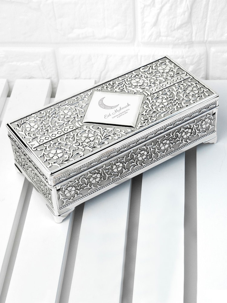 Personalised Eid Mubarak Jewellery Trinket Box by Treat Republic - Image 1 of 5