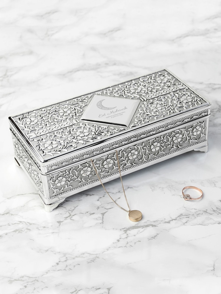 Personalised Eid Mubarak Jewellery Trinket Box by Treat Republic - Image 2 of 5